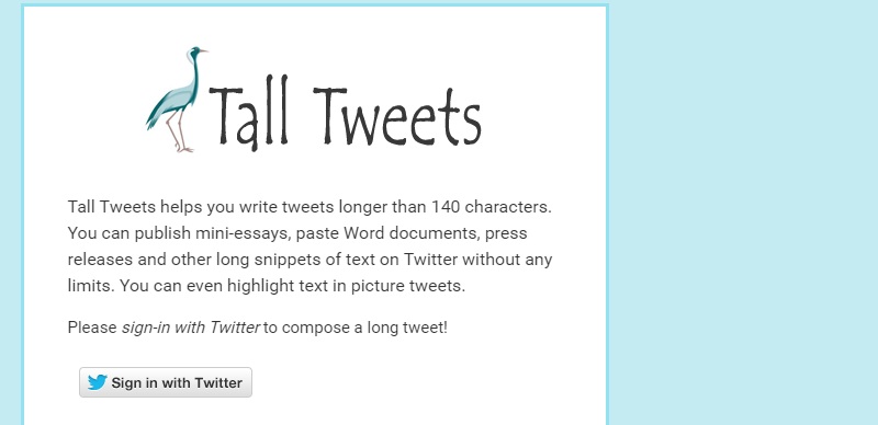 как писать в твиттере длинее 140 символов сервис