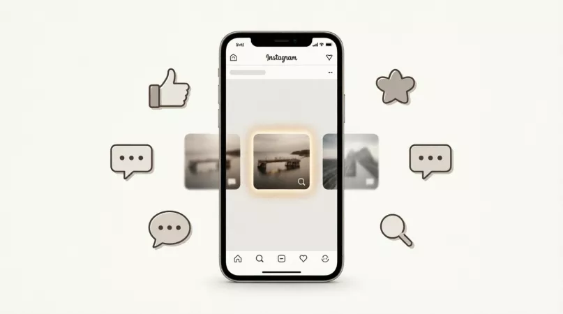 Поиск ранее просмотренного видео в Instagram