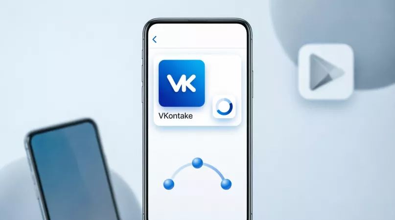 Скачивание VK через магазин приложений