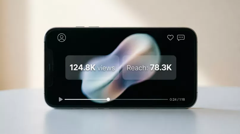 Просмотры Reels в Instagram
