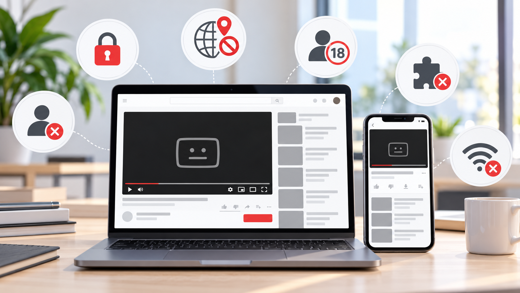 Причины недоступности видео YouTube