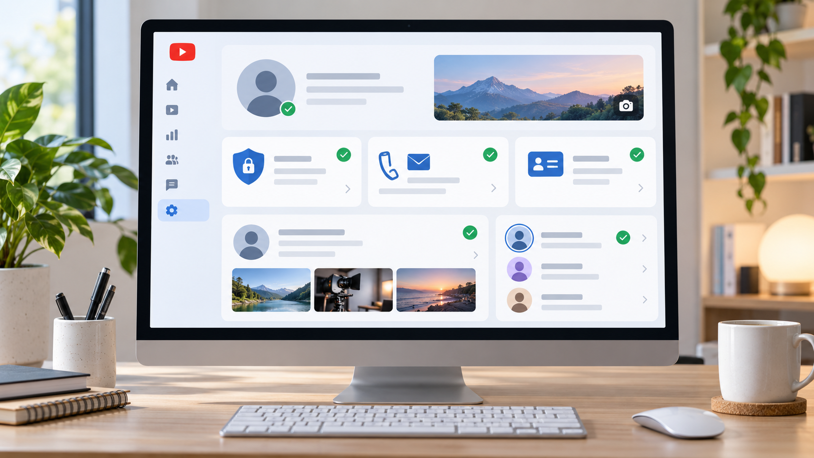 Проверка настроек после регистрации YouTube