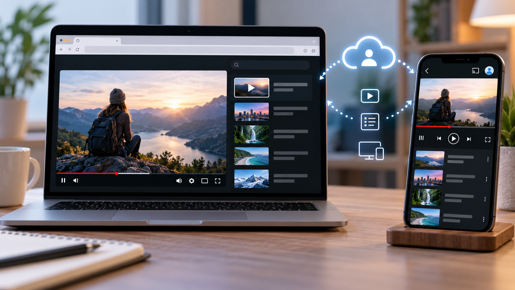 YouTube на компьютере и смартфоне