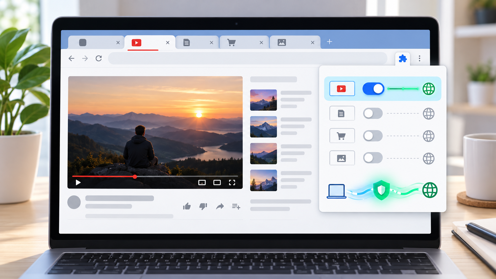 Выбор режима Только YouTube в ЮБусте