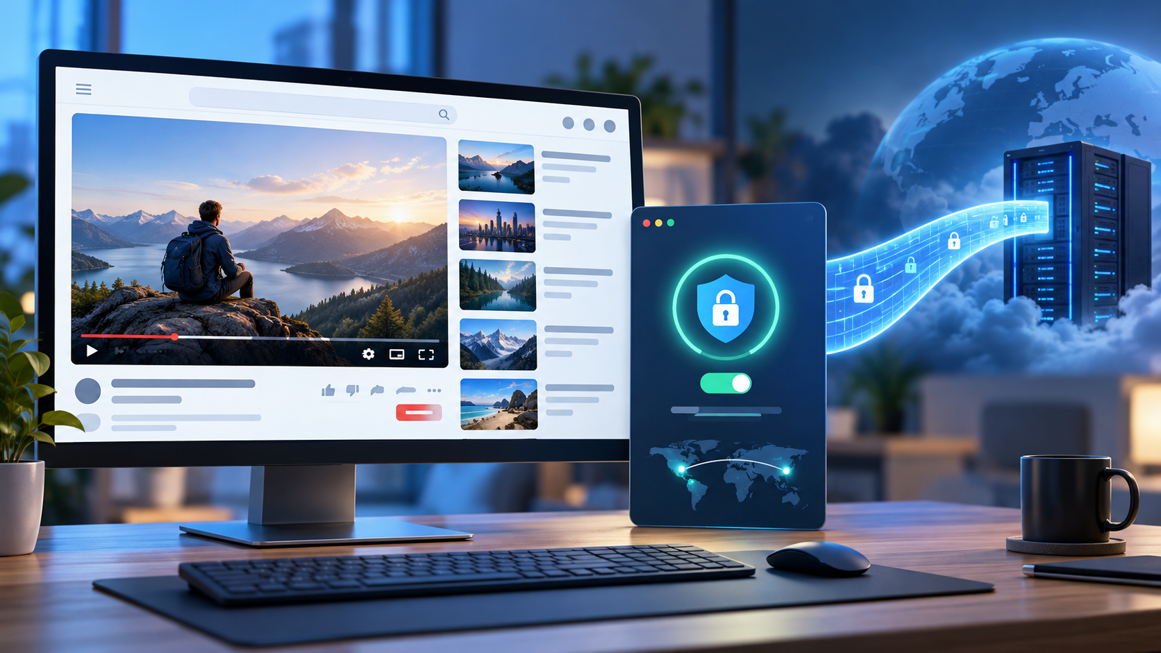 Подключение VPN для YouTube на компьютере