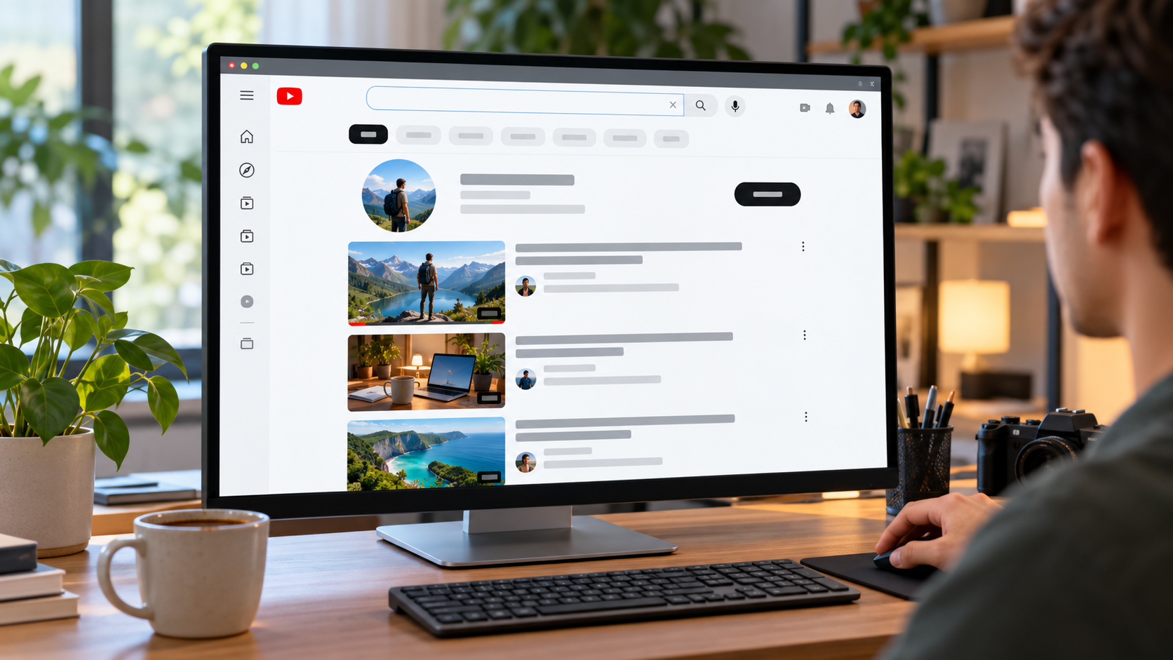 Поиск видео на YouTube