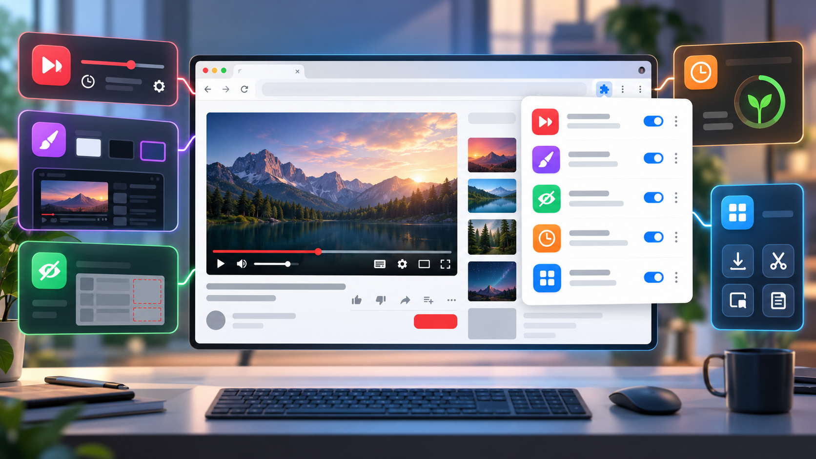 Расширения YouTube в браузере