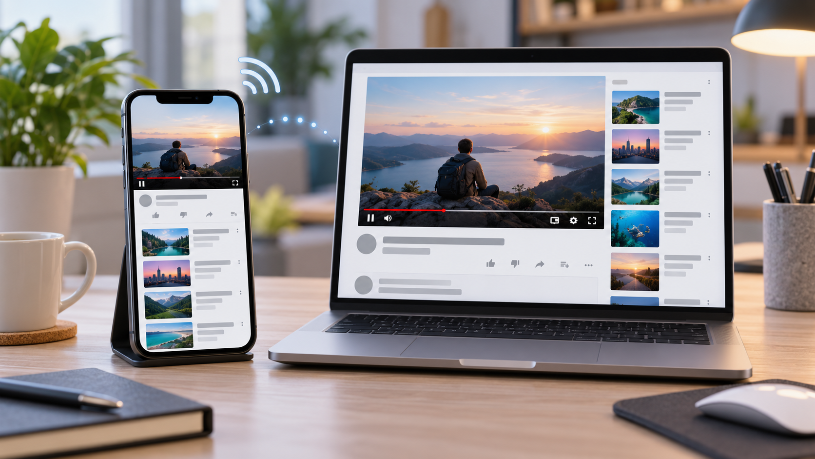 Просмотр YouTube на телефоне и компьютере